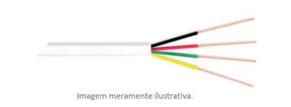 Foto do produto CABO 10 VIAS (10X50) LIGA COBRE MULTICORES BRANCO 100M 