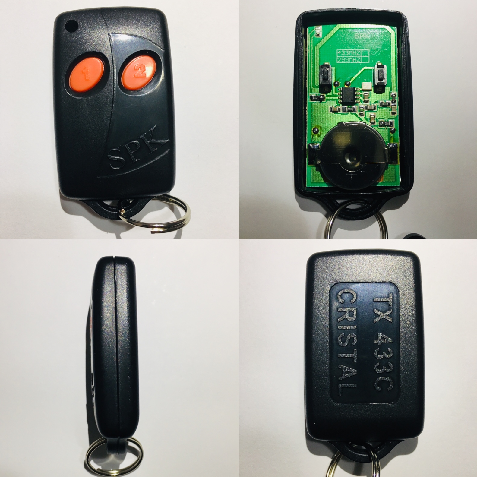 Foto do produto CONTROLE 433C PRETO 2T (LARANJA) C/PILHA - LONGO ALCANCE 