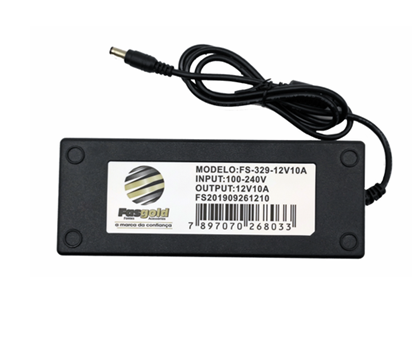 Foto do produto FONTE 12V/10A CABEADA BIVOLT AUTOMATICA - FS-329 