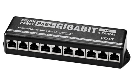 Foto do produto PATCH PANEL GIGABIT POE+ 5P 
