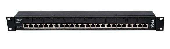 Foto do produto PATCH PANEL POE GIGABIT 12 PORTAS 