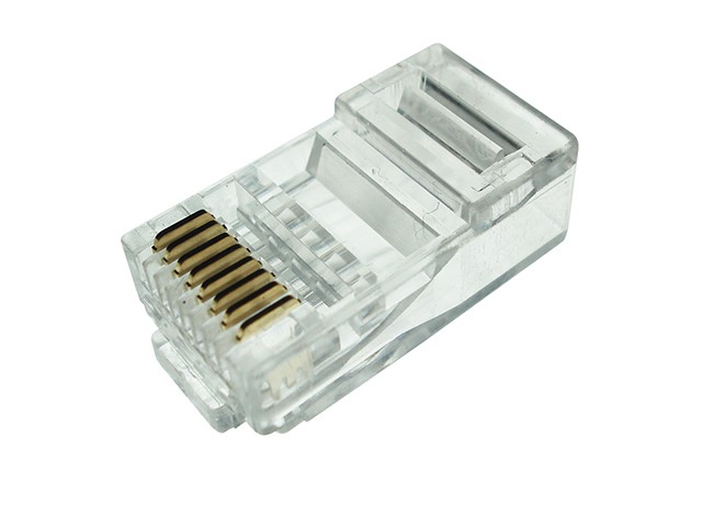 Foto do produto CONECTOR RJ45 CAT6 - 8X8 - SEM GUIAS - PLUG - MACHO - PCT 100UN - SECCON 