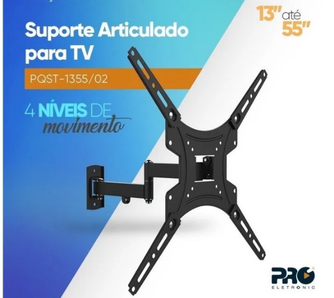 Foto do produto SUPORTE ARTICULADO PARA TV 13 A 55 POL. MAX. 25KG 