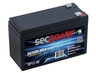 Foto do produto BATERIA SP 12-9E - 8,5AH - SECPOWER 