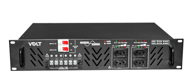 Foto do produto INVERSOR SENOIDAL 48VDC - 220VAC 1000W 2U 