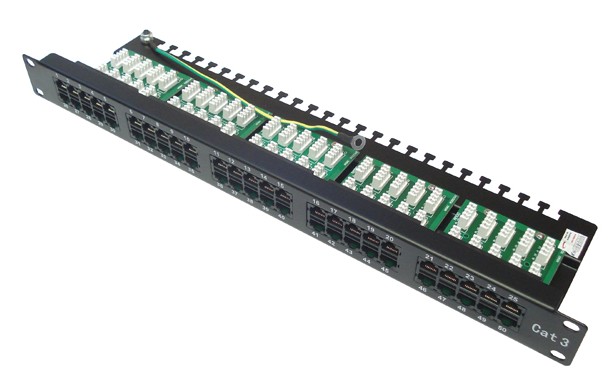 Foto do produto VOICE PANEL CAT. 3 - 50 PORTAS - 1U - 19 C/ KIT PORCA GAIOLA 