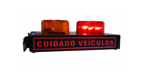 Foto do produto MINI SINALIZADOR DE GARAGEM PRETO C/ LEDS E BIP SONORO BIVOLT 