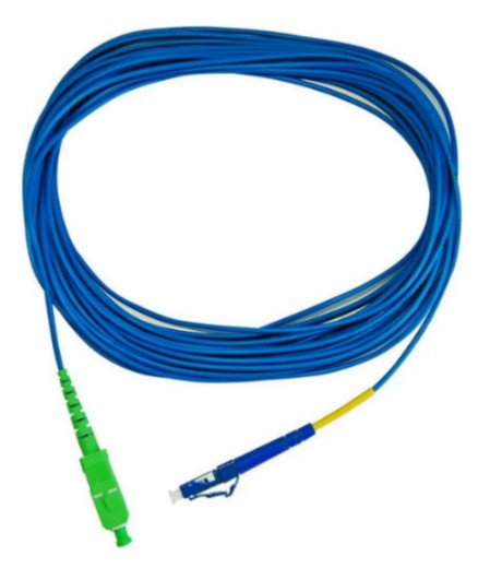 Foto do produto CORDAO OPT. SIMPLEX SM G652-D (10,00 LC UPC/SC APC 2MM AZUL)FIBRACEM 