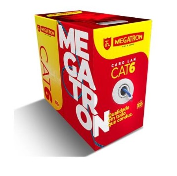 Foto do produto CABO CAT6 LAN 4P - HOMOLOGADO - 305M - CINZA - MEGATRON 