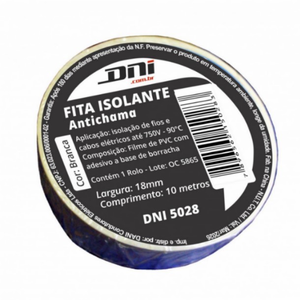 Foto do produto FITA ISOLANTE BRANCA 19MM X 10M 