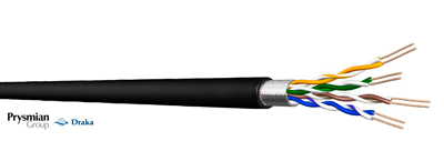 Foto do produto CABO FTP EXTERNO CAT5E BLINDADO PRETO - 915M 