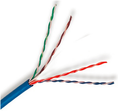 Foto do produto CABO LAN CAT5E ESSENTIAL UTP CMX 4P 24AWG - AZUL - 305M - NEXANS 