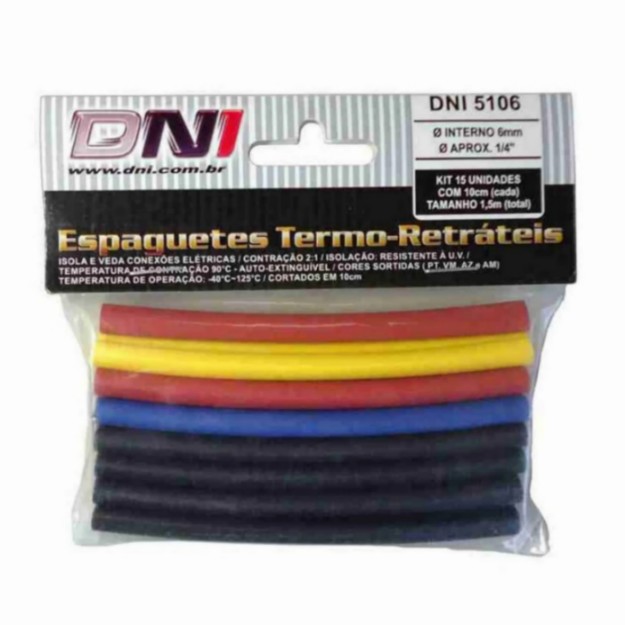 Foto do produto ESPAGUETE TERMO RETRATEIS 6MM - 15UN 