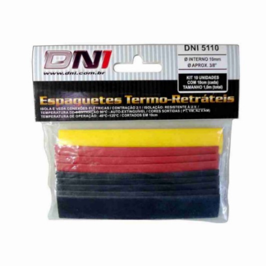 Foto do produto ESPAGUETE TERMO RETRATEIS 10MM - 10UN 