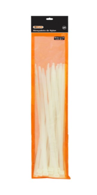 Foto do produto ABRACADEIRAS NYLON 100X2,5 BRANCA C/100 