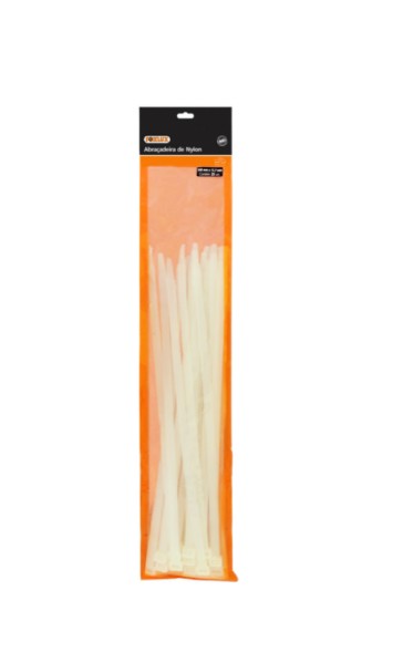 Foto do produto ABRACADEIRAS NYLON 140X3,5 BRANCA C/100 