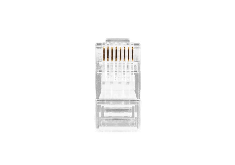 Foto do produto CONECTOR RJ45 CAT6 - 8X8 - PLUG - MACHO - PCT C/50 - INTELBRAS 